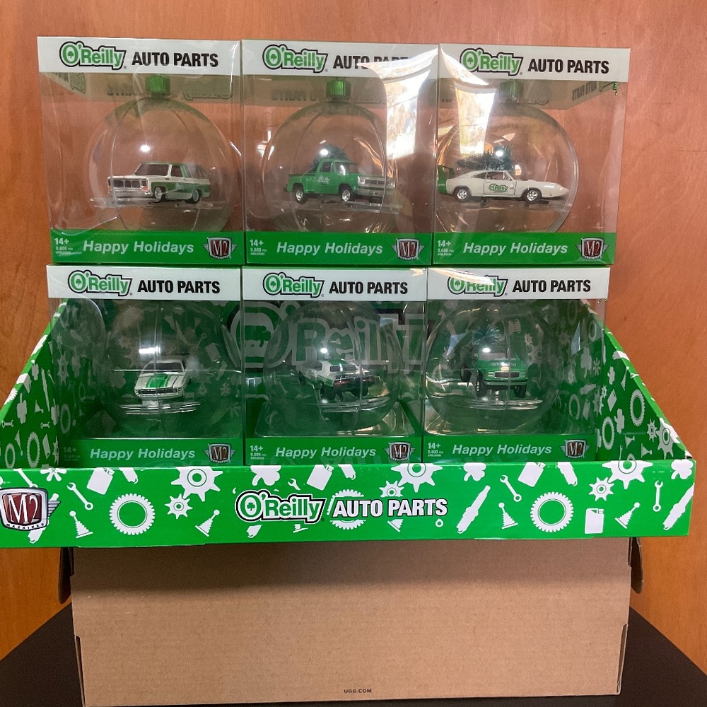 M2 Machines 2023 Oreilly Exclusive Christmas Ornaments Full Set Of 6